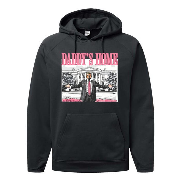 Daddys Home Trump 2024 Performance Fleece Hoodie