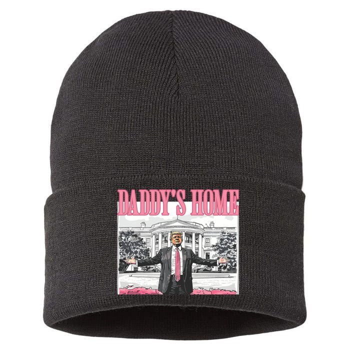 Daddys Home Trump 2024 Sustainable Knit Beanie