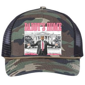 Daddys Home Trump 2024 Retro Rope Trucker Hat Cap