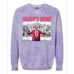 Daddys Home Trump 2024 Colorblast Crewneck Sweatshirt