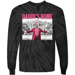 Daddys Home Trump 2024 Tie-Dye Long Sleeve Shirt