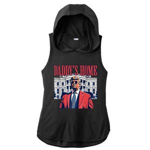 Daddys Home Trump 2024 Ladies PosiCharge Tri-Blend Wicking Draft Hoodie Tank