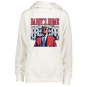 Daddys Home Trump 2024 Womens Funnel Neck Pullover Hood