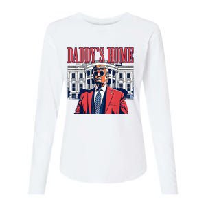 Daddys Home Trump 2024 Womens Cotton Relaxed Long Sleeve T-Shirt