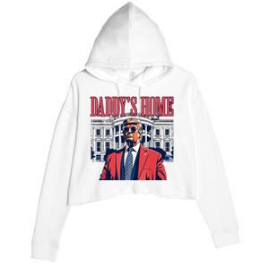 Daddys Home Trump 2024 Crop Fleece Hoodie