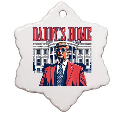 Daddys Home Trump 2024 Ceramic Star Ornament