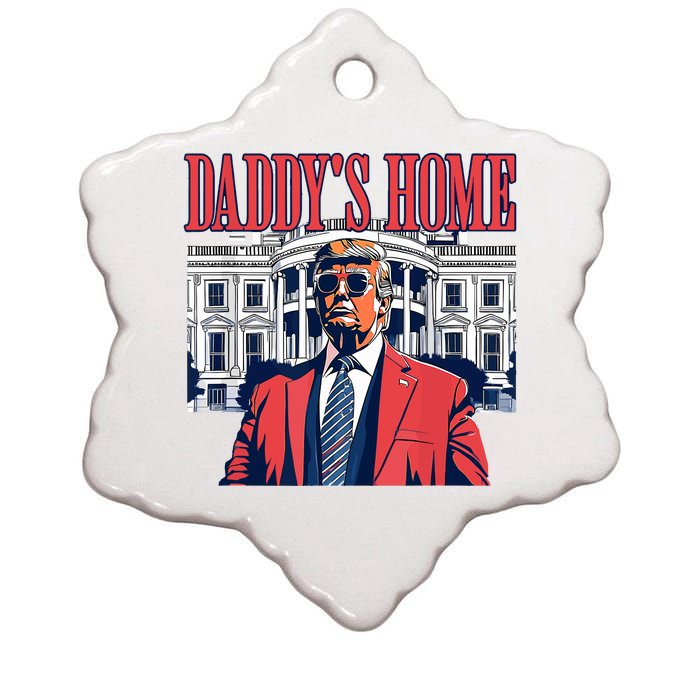 Daddys Home Trump 2024 Ceramic Star Ornament