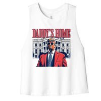 Daddys Home Trump 2024 Women's Racerback Cropped Tank