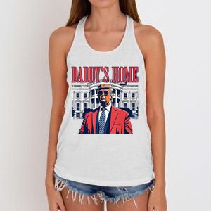 Daddys Home Trump 2024 Women's Knotted Racerback Tank