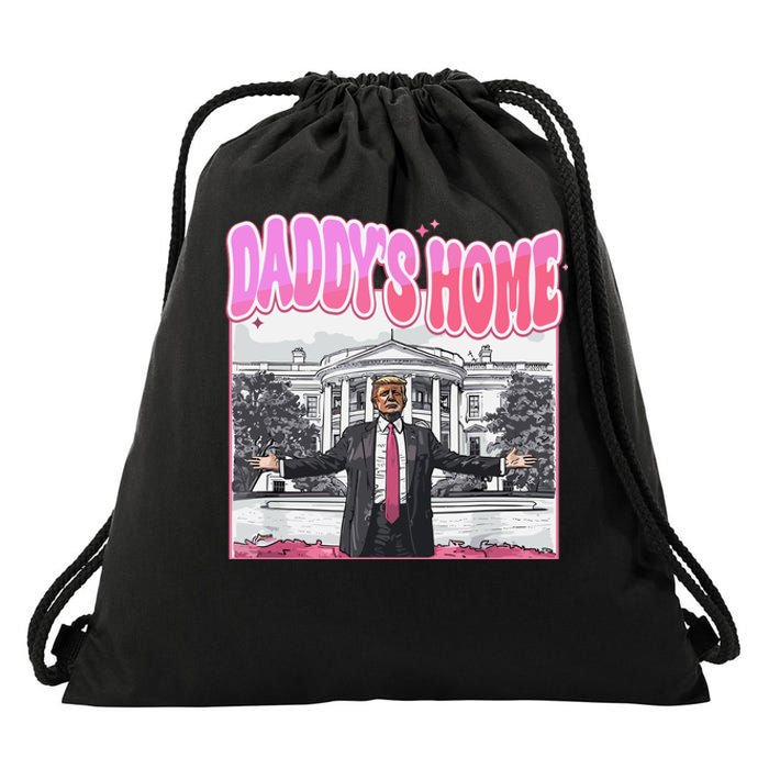 Daddys Home Trump 2024 Drawstring Bag