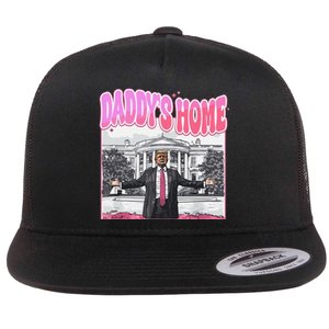 Daddys Home Trump 2024 Flat Bill Trucker Hat