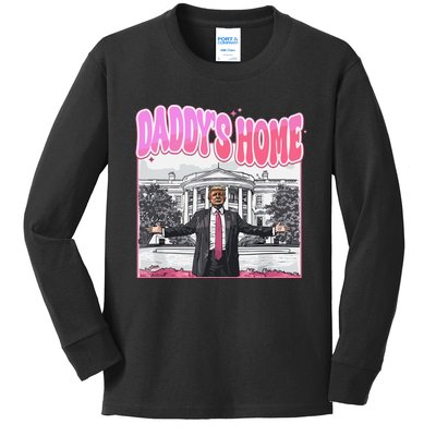 Daddys Home Trump 2024 Kids Long Sleeve Shirt