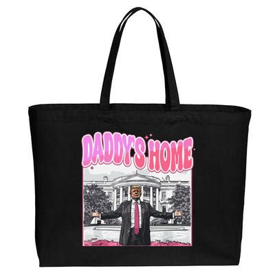 Daddys Home Trump 2024 Cotton Canvas Jumbo Tote