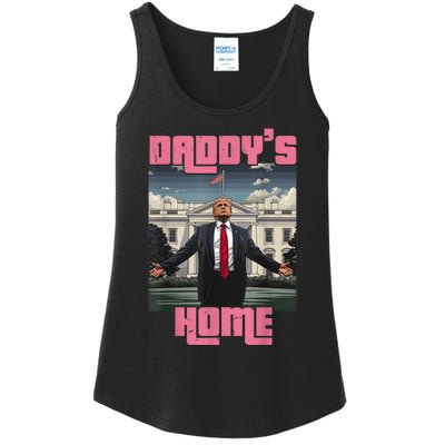 Daddys Home Trump Pink 2024 Funny Trump Take America Back Ladies Essential Tank