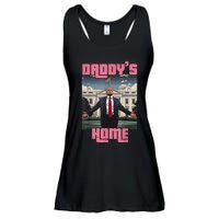 Daddys Home Trump Pink 2024 Funny Trump Take America Back Ladies Essential Flowy Tank