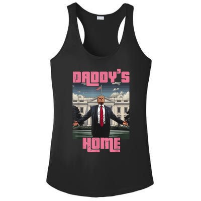 Daddys Home Trump Pink 2024 Funny Trump Take America Back Ladies PosiCharge Competitor Racerback Tank