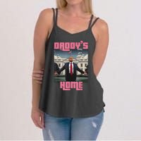 Daddys Home Trump Pink 2024 Funny Trump Take America Back Women's Strappy Tank