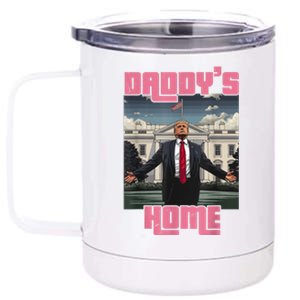 Daddys Home Trump Pink 2024 Funny Trump Take America Back 12 oz Stainless Steel Tumbler Cup