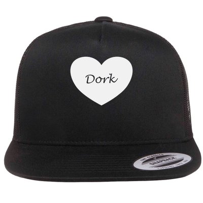 Dork Heart Unique Dorks Design Flat Bill Trucker Hat
