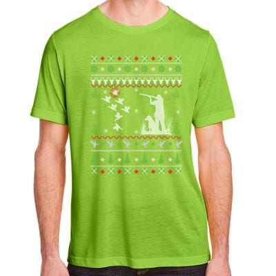 Duck Hunting Ugly Christmas Hunt Xmas Adult ChromaSoft Performance T-Shirt