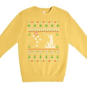 Duck Hunting Ugly Christmas Hunt Xmas Premium Crewneck Sweatshirt