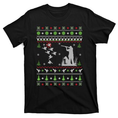 Duck Hunting Ugly Christmas Hunt Xmas T-Shirt