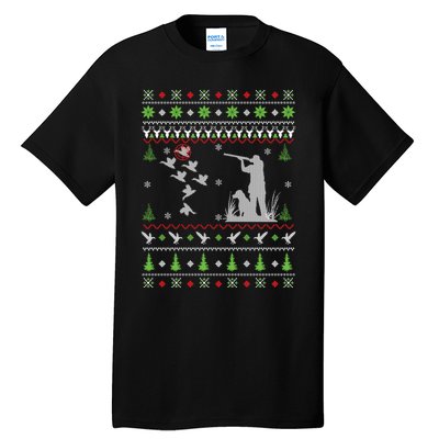 Duck Hunting Ugly Christmas Hunt Xmas Tall T-Shirt