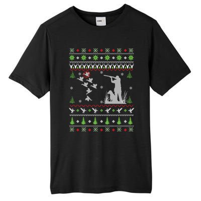 Duck Hunting Ugly Christmas Hunt Xmas Tall Fusion ChromaSoft Performance T-Shirt