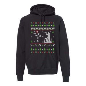 Duck Hunting Ugly Christmas Hunt Xmas Premium Hoodie