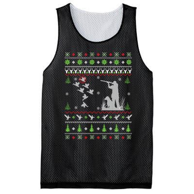 Duck Hunting Ugly Christmas Hunt Xmas Mesh Reversible Basketball Jersey Tank