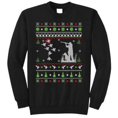 Duck Hunting Ugly Christmas Hunt Xmas Tall Sweatshirt