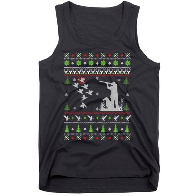 Duck Hunting Ugly Christmas Hunt Xmas Tank Top