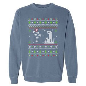 Duck Hunting Ugly Christmas Hunt Xmas Garment-Dyed Sweatshirt