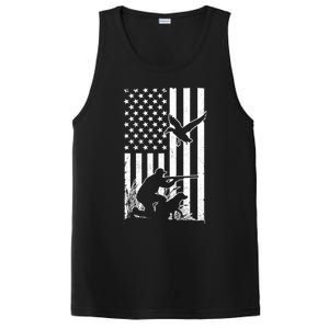 Duck Hunting Usa Flag Waterfowl Geese Game Hunter Gift PosiCharge Competitor Tank