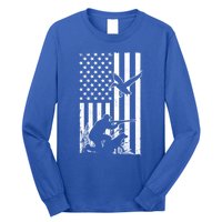 Duck Hunting Usa Flag Waterfowl Geese Game Hunter Gift Long Sleeve Shirt