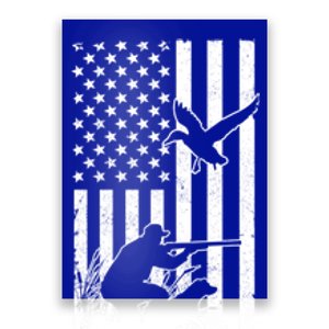 Duck Hunting Usa Flag Waterfowl Geese Game Hunter Gift Poster