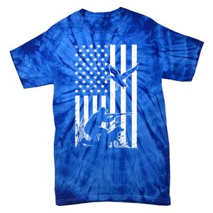 Duck Hunting Usa Flag Waterfowl Geese Game Hunter Gift Tie-Dye T-Shirt