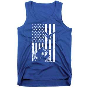 Duck Hunting Usa Flag Waterfowl Geese Game Hunter Gift Tank Top