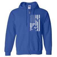 Duck Hunting Usa Flag Waterfowl Geese Game Hunter Gift Full Zip Hoodie