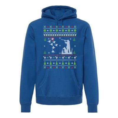 Duck Hunting Ugly Christmas Meaningful Gift Hunter Christmas Gift Premium Hoodie