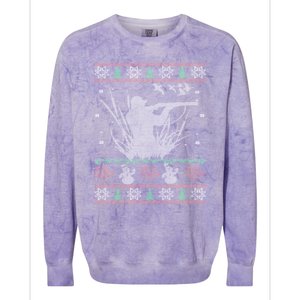 Duck Hunting Ugly Christmas Colorblast Crewneck Sweatshirt