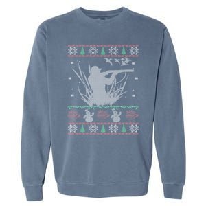 Duck Hunting Ugly Christmas Garment-Dyed Sweatshirt