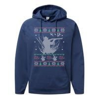 Duck Hunting Ugly Christmas Performance Fleece Hoodie