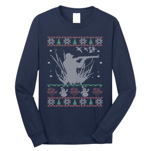 Duck Hunting Ugly Christmas Long Sleeve Shirt