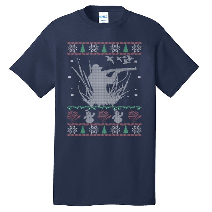 Duck Hunting Ugly Christmas Tall T-Shirt