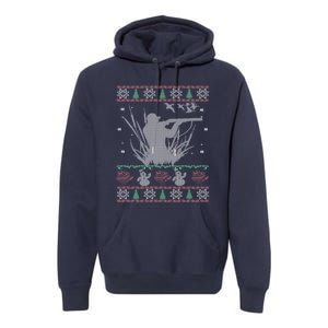 Duck Hunting Ugly Christmas Premium Hoodie