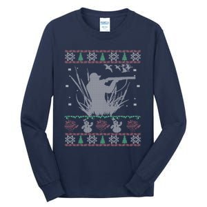 Duck Hunting Ugly Christmas Tall Long Sleeve T-Shirt