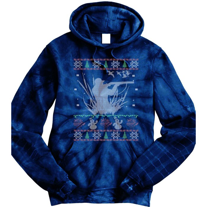 Duck Hunting Ugly Christmas Tie Dye Hoodie