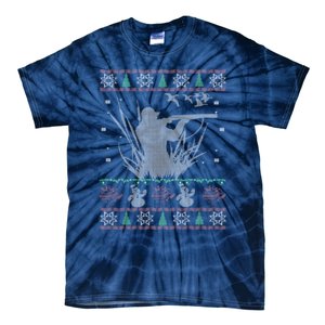 Duck Hunting Ugly Christmas Tie-Dye T-Shirt