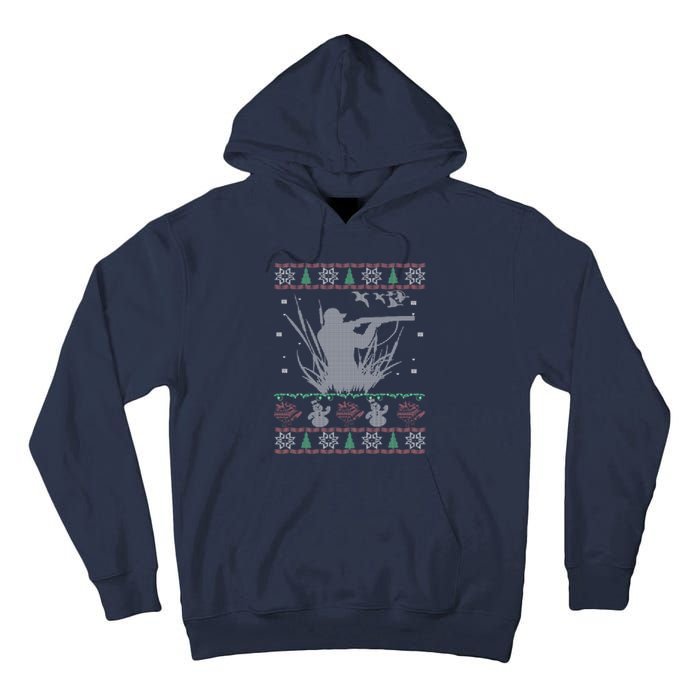 Duck Hunting Ugly Christmas Tall Hoodie